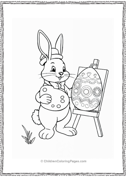 Easter Bunny Painting Easter Egg Free PDF Printable