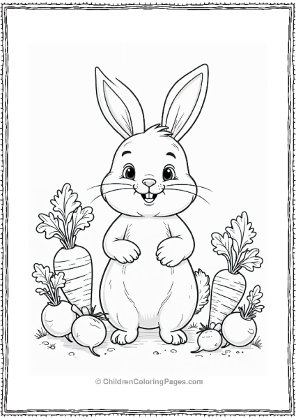 Easter Bunny With Carrots And Beets Free PDF Printable