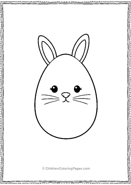 Easter Egg Bunny Face Free PDF Printable