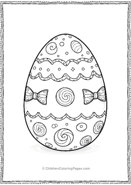 Easter Egg With Candy Patterns Free PDF Printable