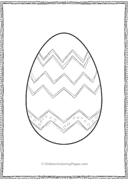 Easter Egg With Chevron Pattern Free PDF Printable