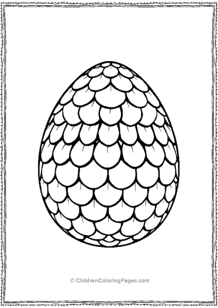 Easter Egg With Dragon Scales Free PDF Printable