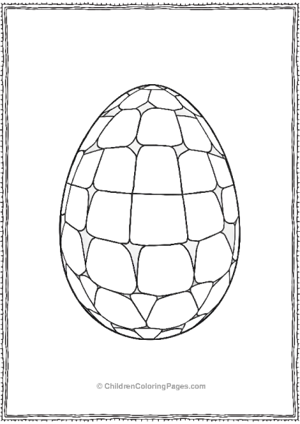 Easter Egg With Geometric Pattern Free PDF Printable