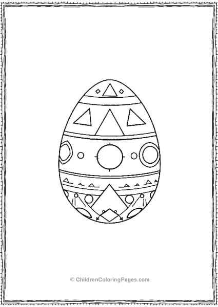 Easter Egg With Geometric Shapes Free PDF Printable