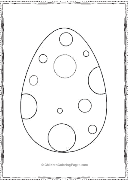 Easter Egg With Simple Circles Free PDF Printable