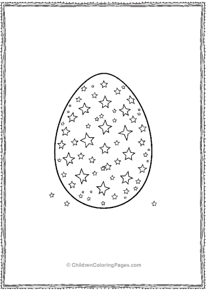 Easter Egg With Stars Free PDF Printable