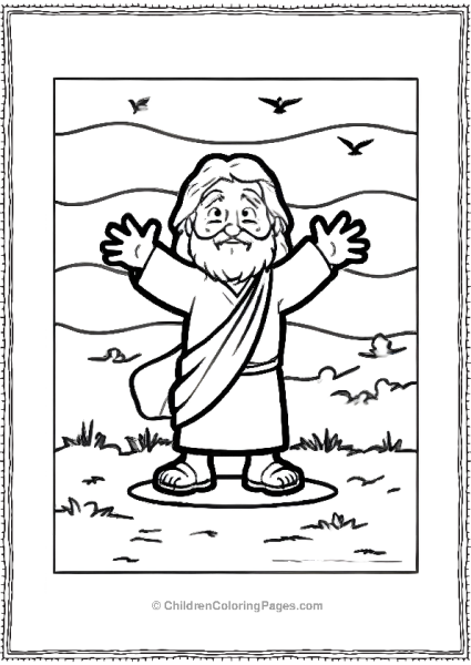 Easy To Color Jesus Free PDF Printable