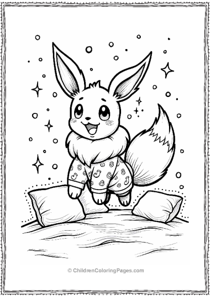 Eevee’s Christmas Pajama Party Free PDF Printable