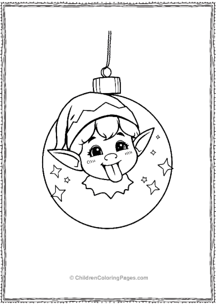 Elf Ornament Free PDF Printable