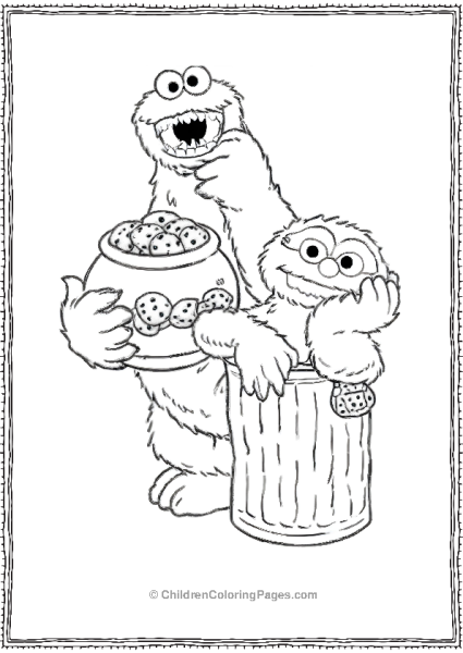 Elmo And Cookie Monster Free PDF Printable