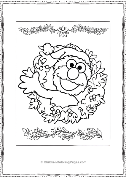 Elmo Celebrating Christmas Free PDF Printable