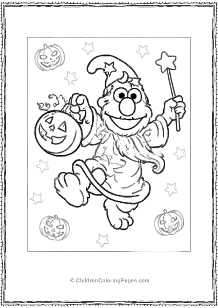 Elmo Dressed Up For Halloween Free PDF Printable