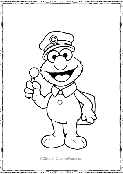 Elmo Holding A Microphone As A Conductor Free PDF Printable