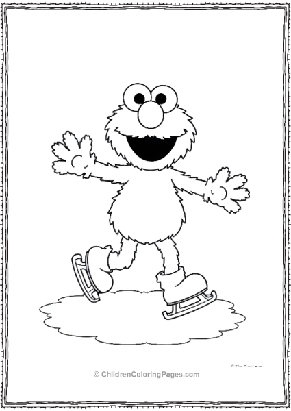 Elmo Ice Skating Free PDF Printable