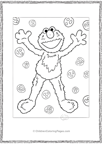 Elmo In A Cookie Rain Free PDF Printable