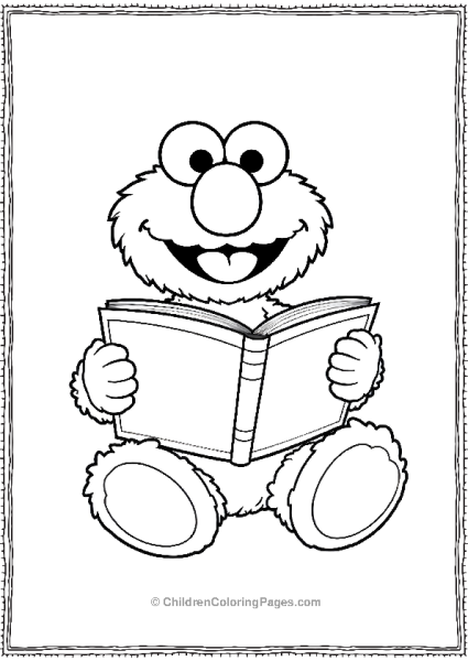 Elmo Reading A Book Joyfully Free PDF Printable