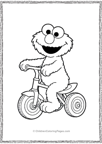 Elmo Riding A Tricycle Free PDF Printable