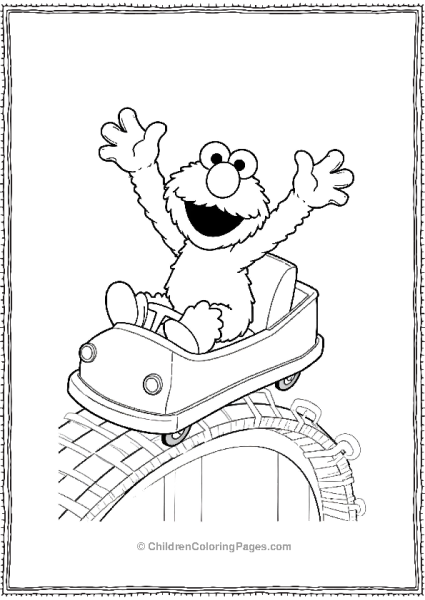 Elmo Riding Roller Coaster Free PDF Printable