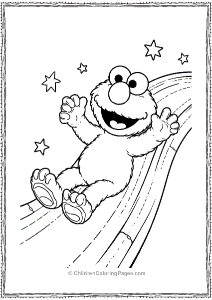 Elmo Sliding Down A Rainbow Slide Free PDF Printable