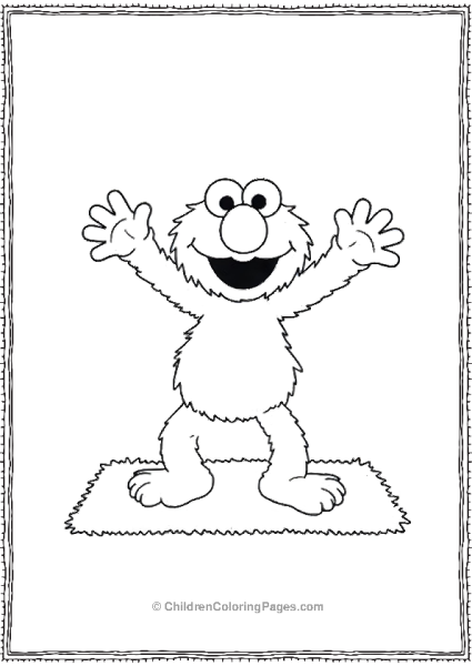 Elmo Standing On A Mat Free PDF Printable