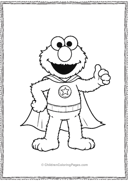 Elmo Superhero Ready To Save The Day Free PDF Printable