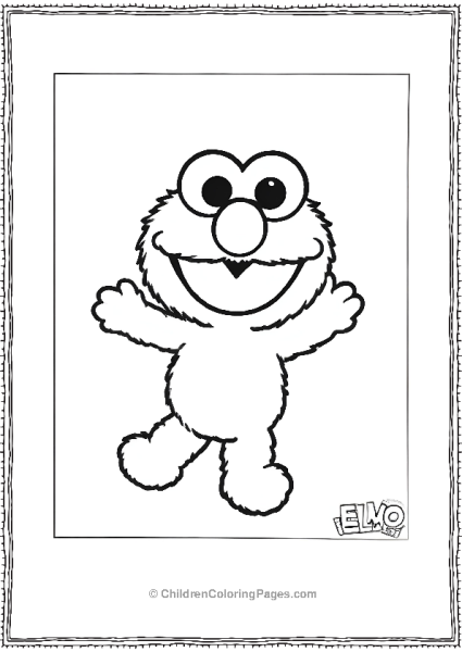 Elmo Waving Happily Free PDF Printable