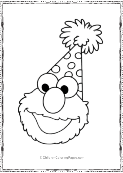 Elmo Wearing A Party Hat Free PDF Printable