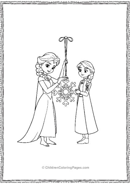 Elsa Creating A Snowflake Ornament Free PDF Printable