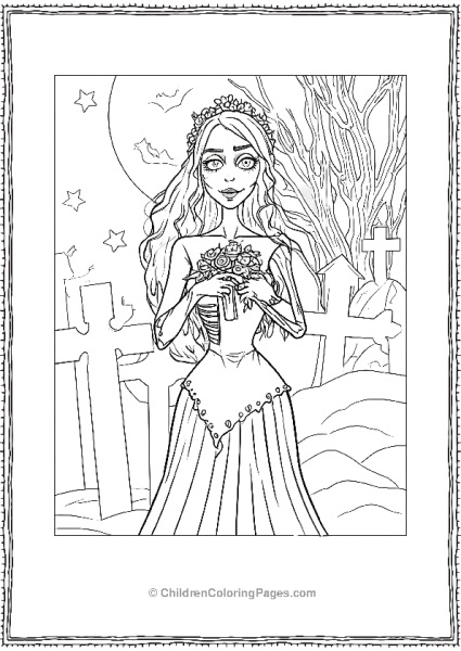 Emily Holding Flowers Free PDF Printable