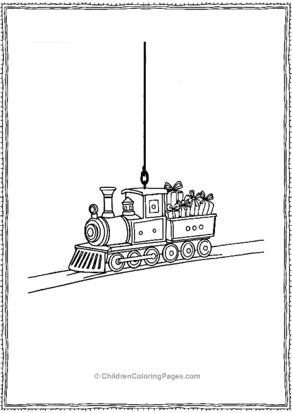 Festive Train Ornament Free PDF Printable