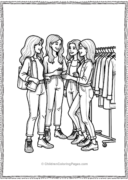 Friends Comparing Black Friday Clothing Prices Free PDF Printable