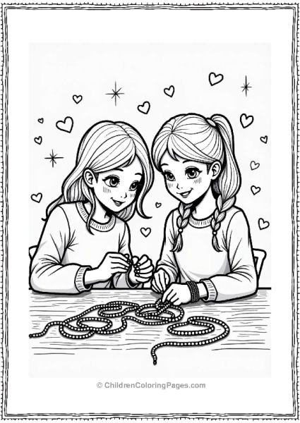 Friendship Bracelets On Valentine’s Day Free PDF Printable