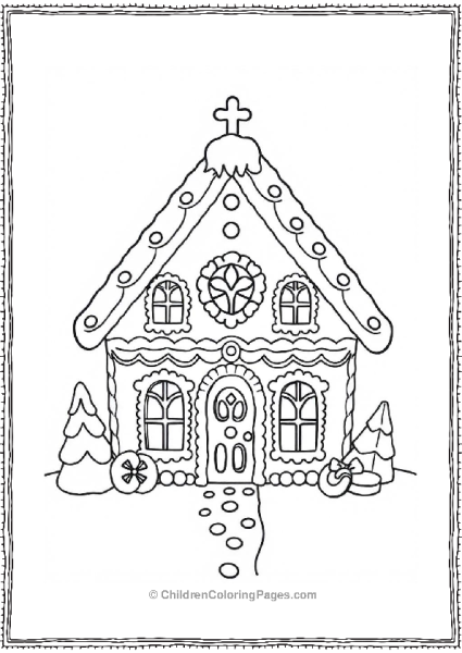 Ginger Bread House With Stained Glass Free PDF Printable