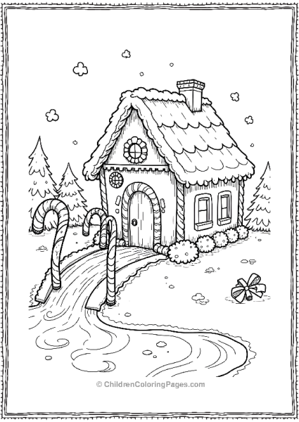 Gingerbread House By The River Free PDF Printable