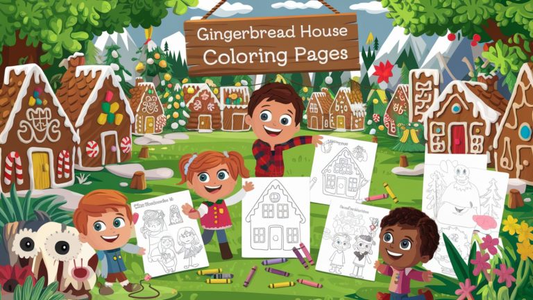 Gingerbread House Coloring Pages