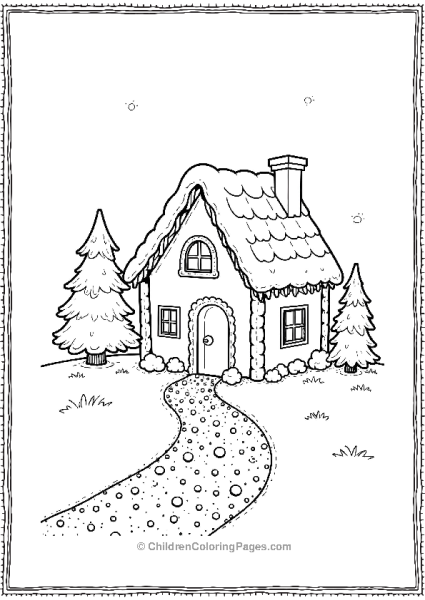 Gingerbread House In The Woods Free PDF Printable