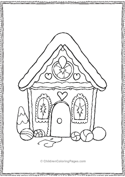 Gingerbread House With Decorations Free PDF Printable