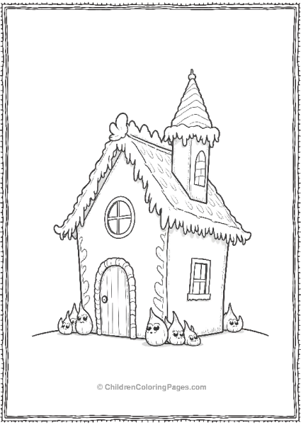 Gingerbread House With Friends Free PDF Printable