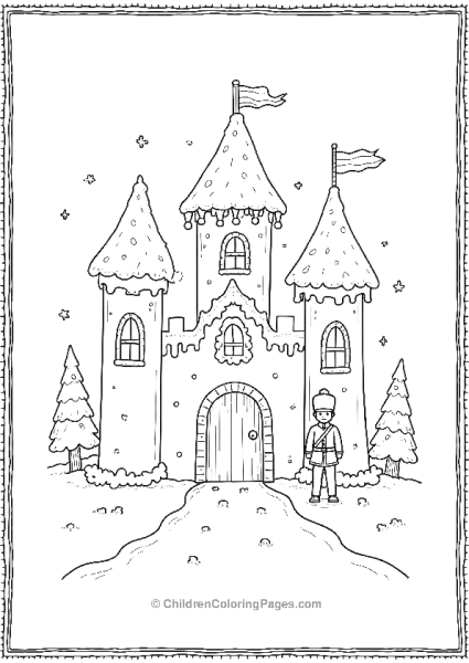 Gingerbread House With Soldier Guard Free PDF Printable