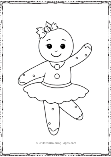 Gingerbread Man Ballerina Free PDF Printable