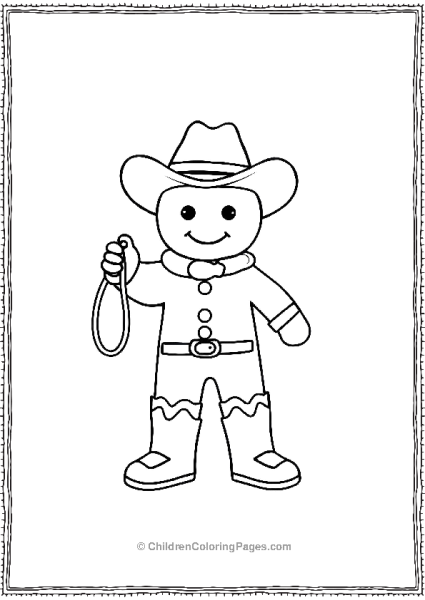 Gingerbread Man Cowboy Free PDF Printable