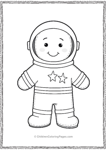 Gingerbread Man In An Astronaut Suit In Space Free PDF Printable