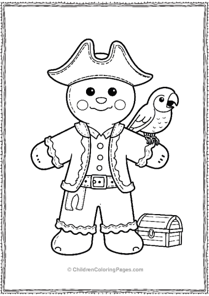 Gingerbread Man Pirate Captain Free PDF Printable