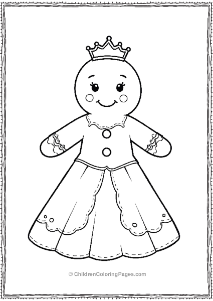 Gingerbread Man Princess Free PDF Printable