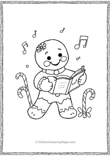 Gingerbread Man Singing Christmas Carols Free PDF Printable