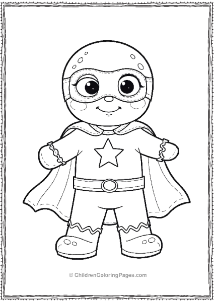 Gingerbread Man Superhero Free PDF Printable