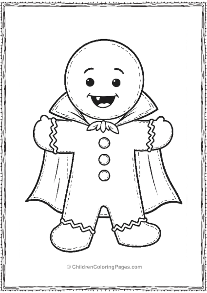 Gingerbread Man Vampire Costume Free PDF Printable