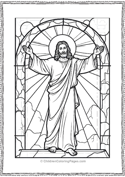 Glass Window Image Of Jesus Free PDF Printable