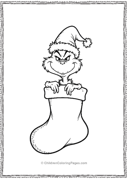 Grinch In A Stocking Free PDF Printable