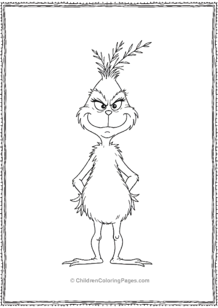 Grinch With A Mean Look Free PDF Printable